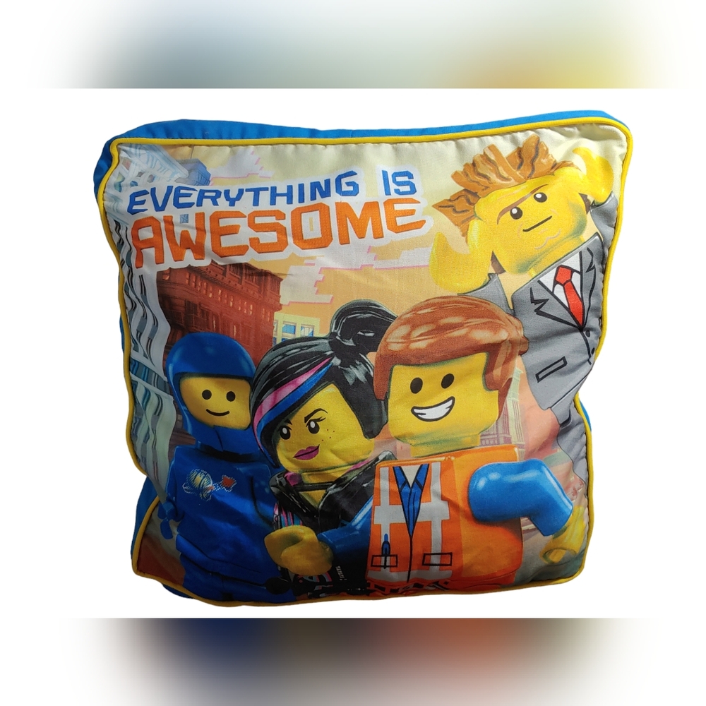 Everything is Awesome Throw Pillow - Lego Collector's Item